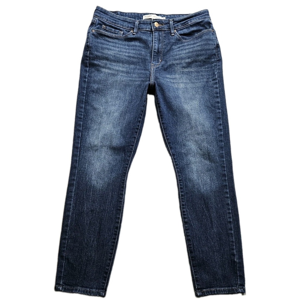 Levis Signature Mid Rise Skinny Jeans Womens 10 Ankle 31x26 Blue Dark Wash